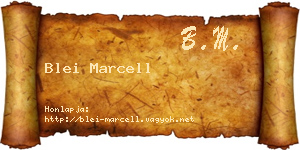 Blei Marcell névjegykártya